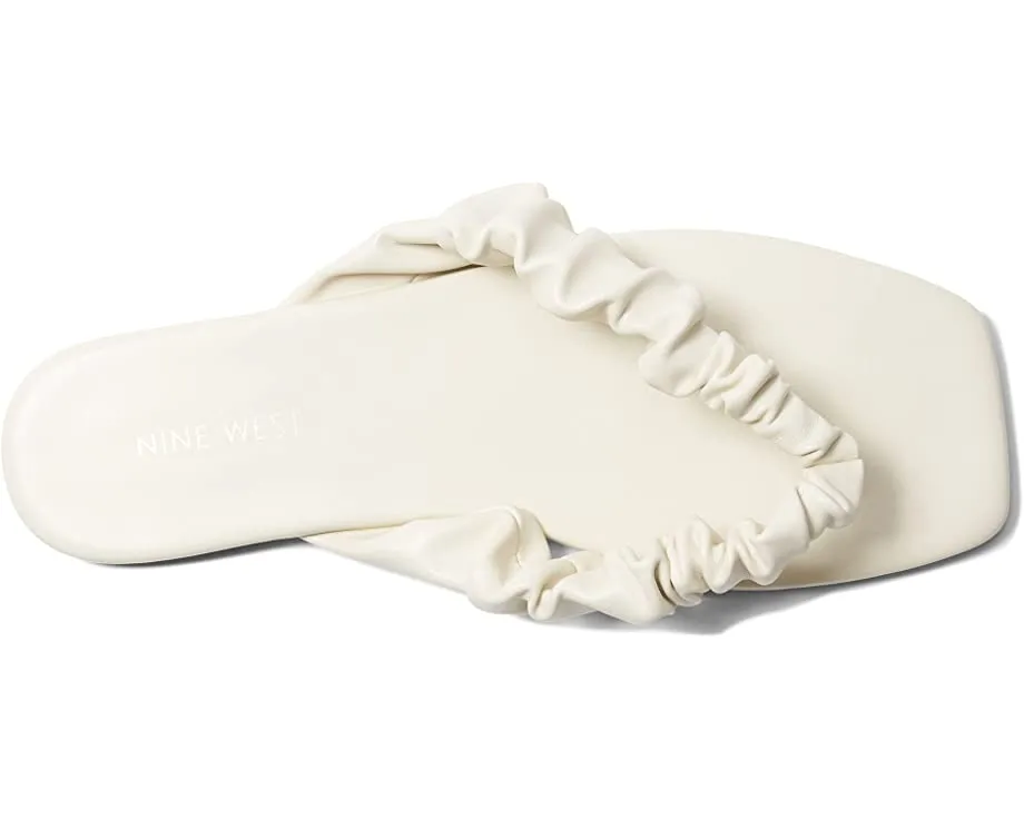 Toe Ruch Nine Customer-endorsed Open On Flat Vibrant Detailed Slip Sandals Daxx Squared West Ivory