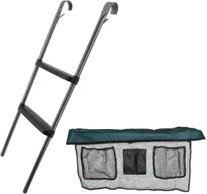 Trampoline Pro Trampoline Ladder 2 Step & 3 Step Heavy Duty Tool Free and a Shoe Bag Option Unique Safety-Latch Design, Trampoline Accessories