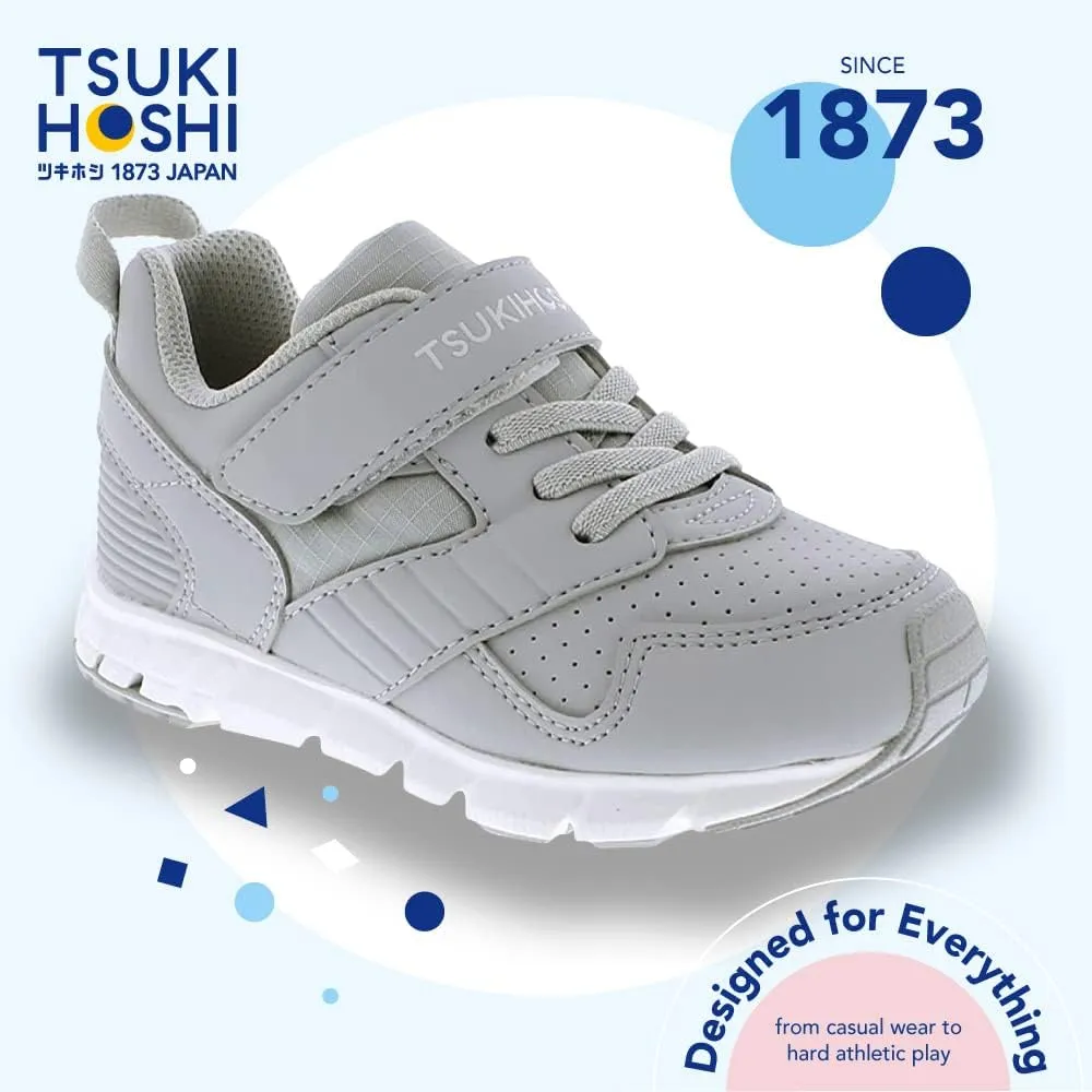 TSUKIHOSHI 3581 Charge BTS Strap-Closure Back-to-School Shoes for Boys and Girls with Wide Toe Box and Slip-Resistant, Non-Marking Outsole - for Kids Ages 1-12