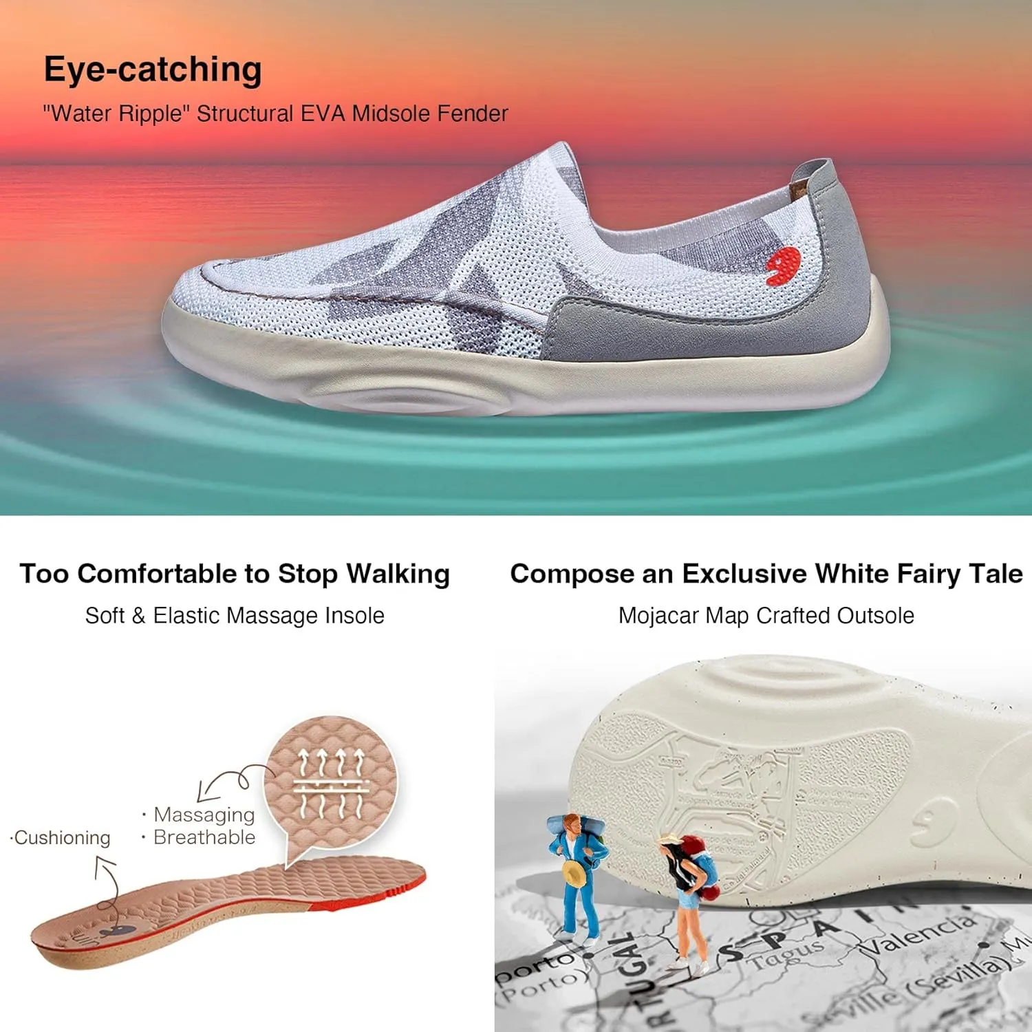 UIN Men's Art Travel Shoes Slip On Casual Painted Loafers Lightweight Comfort Fashion Sneaker Mojacar