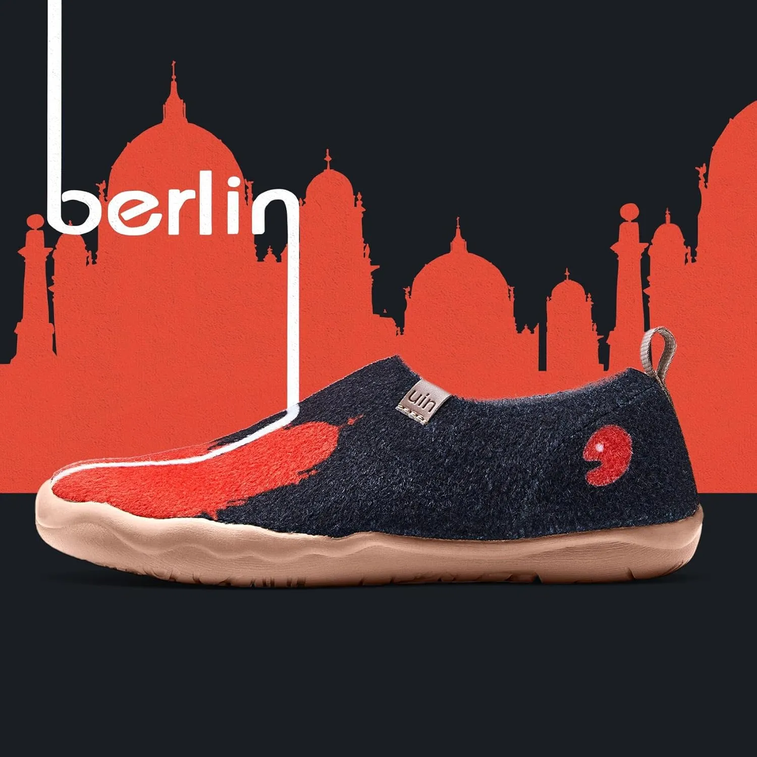 UIN Men's Art Travel Shoes Slip On Casual Wool Cozy Loafers Lightweight Comfort Fashion Sneaker Toledo Ⅰ