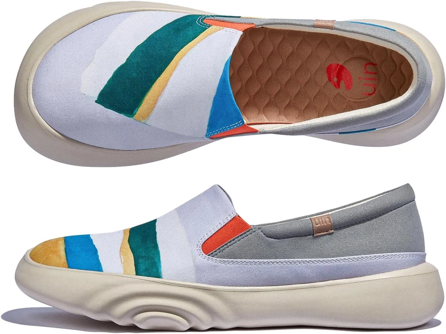 UIN Men's Walking Travel Shoes Casual Lightweight Art Painted Fashion Sneaker Denia Series