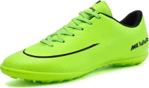 UYO Men's Indoor Soccer Shoes Football Cleats Low-Tops Lace-Up Non-Slip Spikes Sports Athletic Futsal TF Turf Sneaker