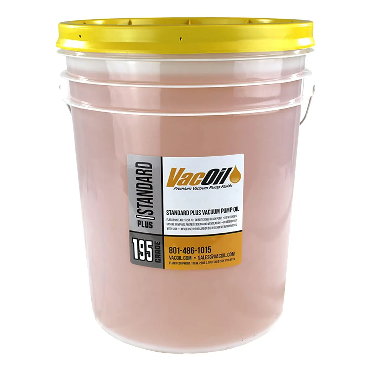 VacOil® 195 Grade Vacuum Pump Oil | 5 Gallon for Edwards, Welch, Leybold, Agilent, High Grade, Molecularly Distilled & Increases Vacuum Pump Life