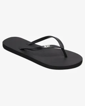 Viva IV Flip Flops in Black Smooth
