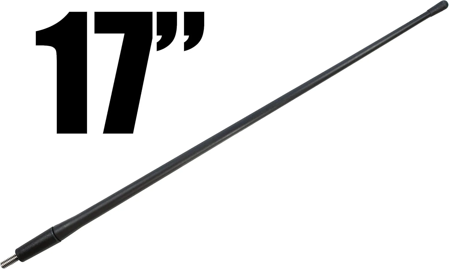 VOTEX - 17 Inch All-Terrain Flexible Rubber Antenna is Compatible with Sangean Radio - Spring Steel Internal Core