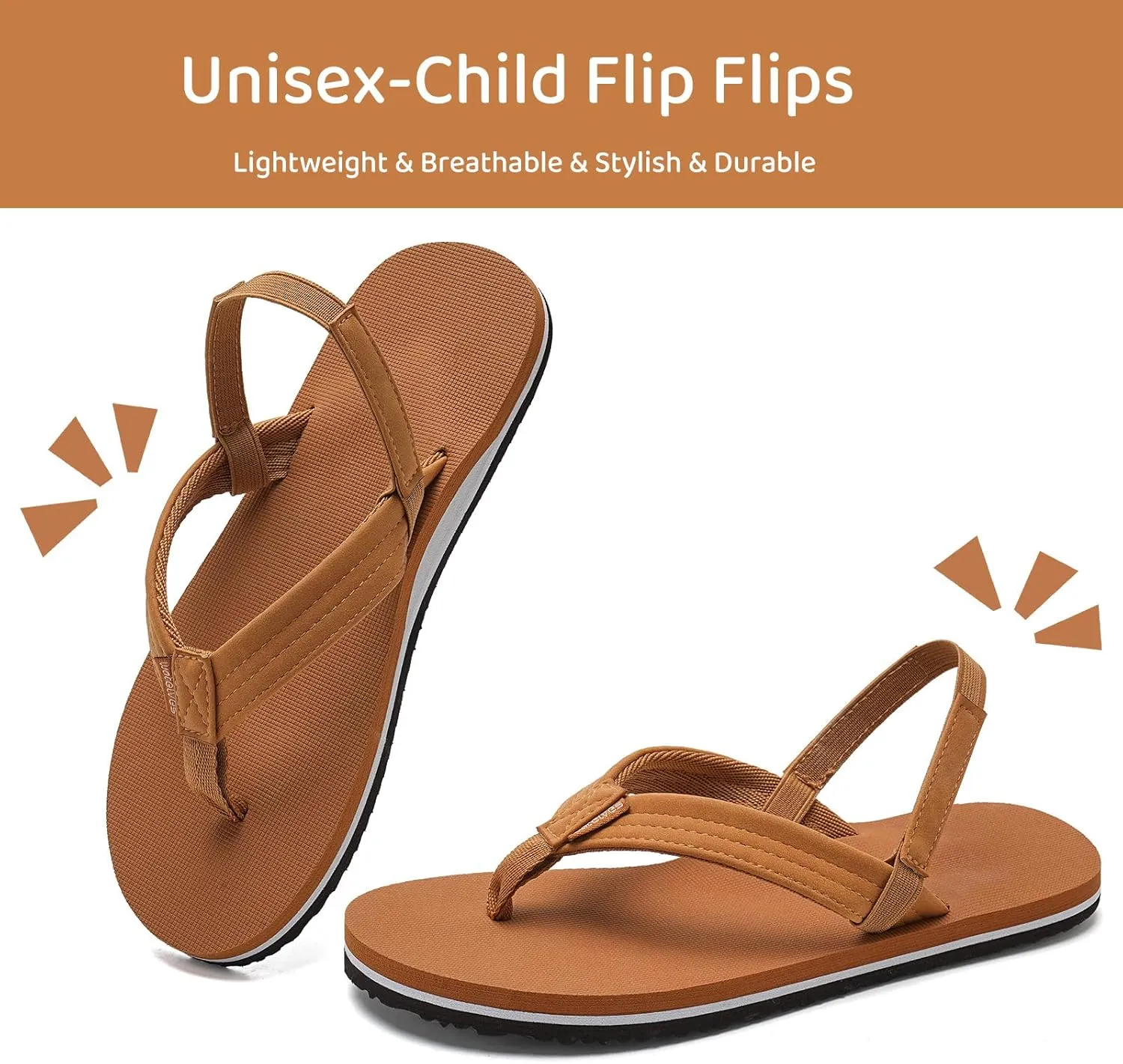 WateLves Toddler Flip Flops Girls Boys Sandals Shoes Kids Slip on Summer Sandals for Bath Shower Beach Pool (Toddler/Little Kid/Big Kid)