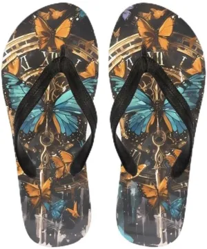 Women Camouflage Flip Flop Sandal, Sunflower Tulip Summer Lightweight Slippers Print Hawaii Holiday Thong Sandals