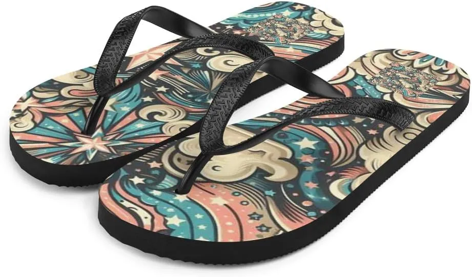 Women's Adorable Mystical Starry Sky Dreamscape Luxe Flip-Flops