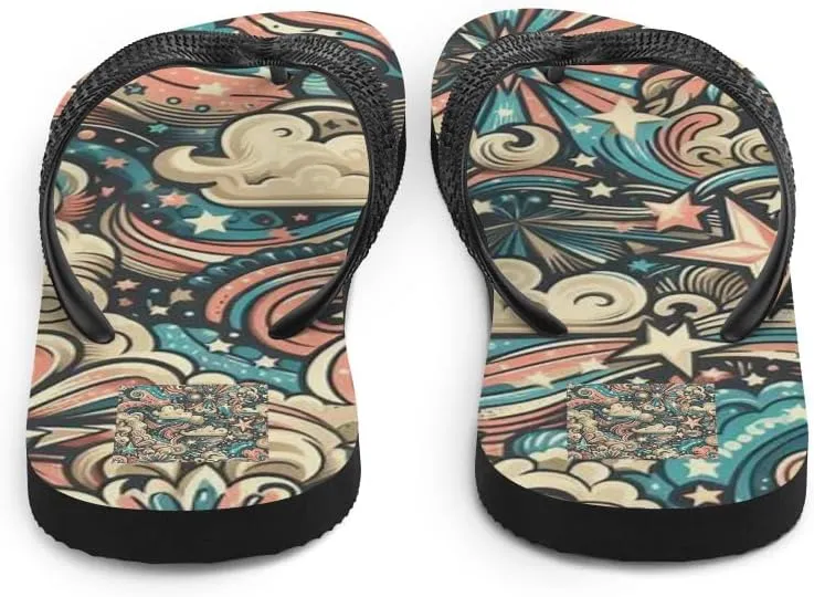 Women's Adorable Mystical Starry Sky Dreamscape Luxe Flip-Flops