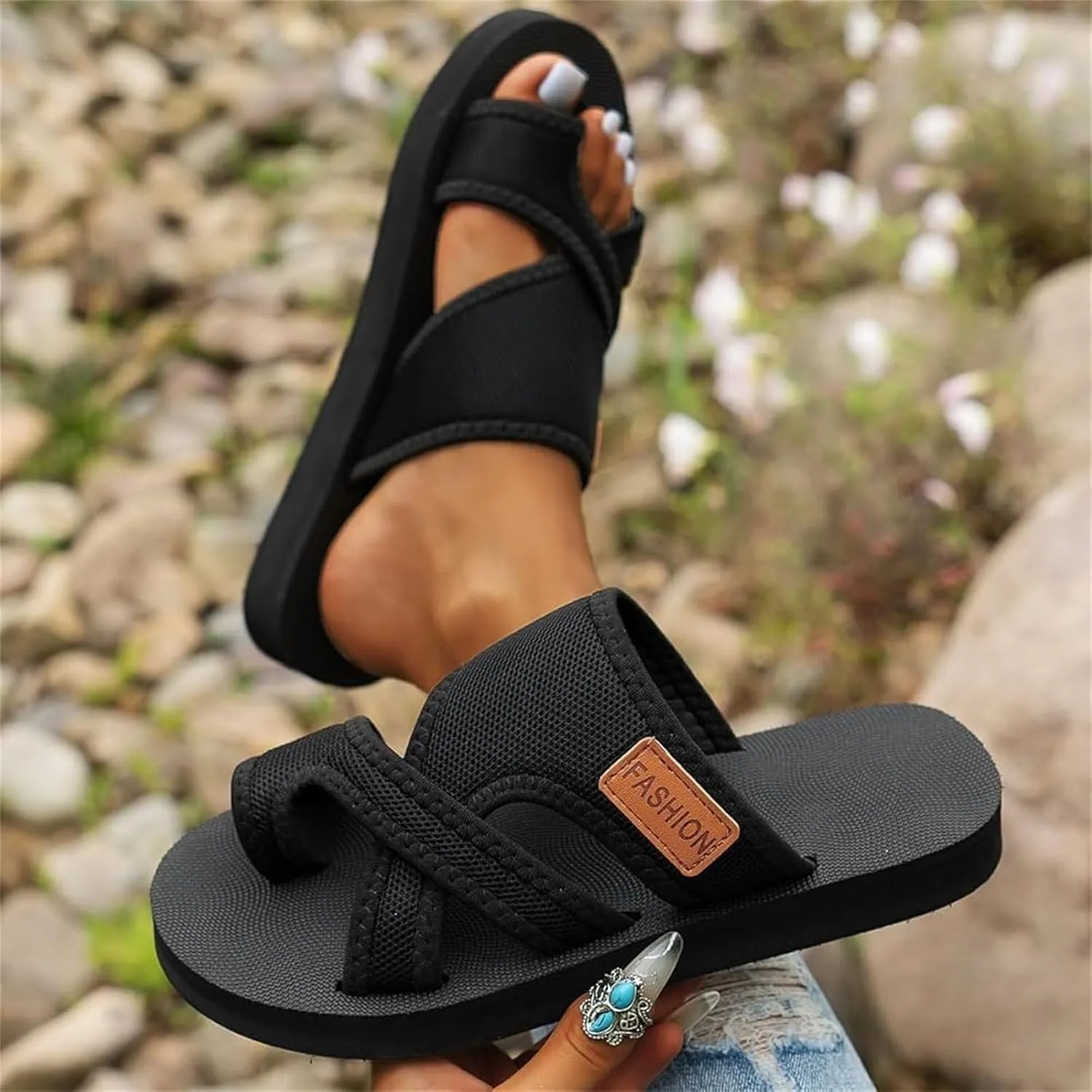 Women's Arch Support Slide Sandals Adjustable Orthopedic Flip Flops Comfortable Walking Summer Shoes
