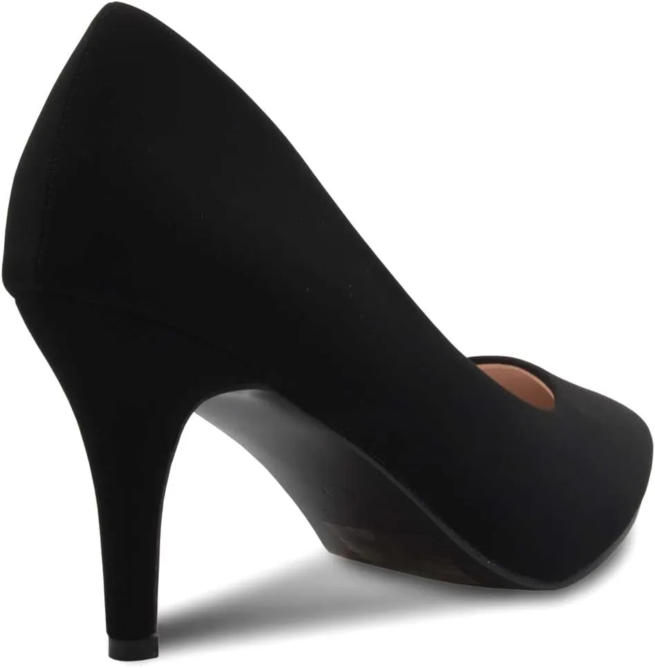 Women's Classic D'Orsay Closed Toe Mid Stiletto Heel Pump | Dress, Work, Party Low Heeled Pumps | high Casual Comfortable Sale