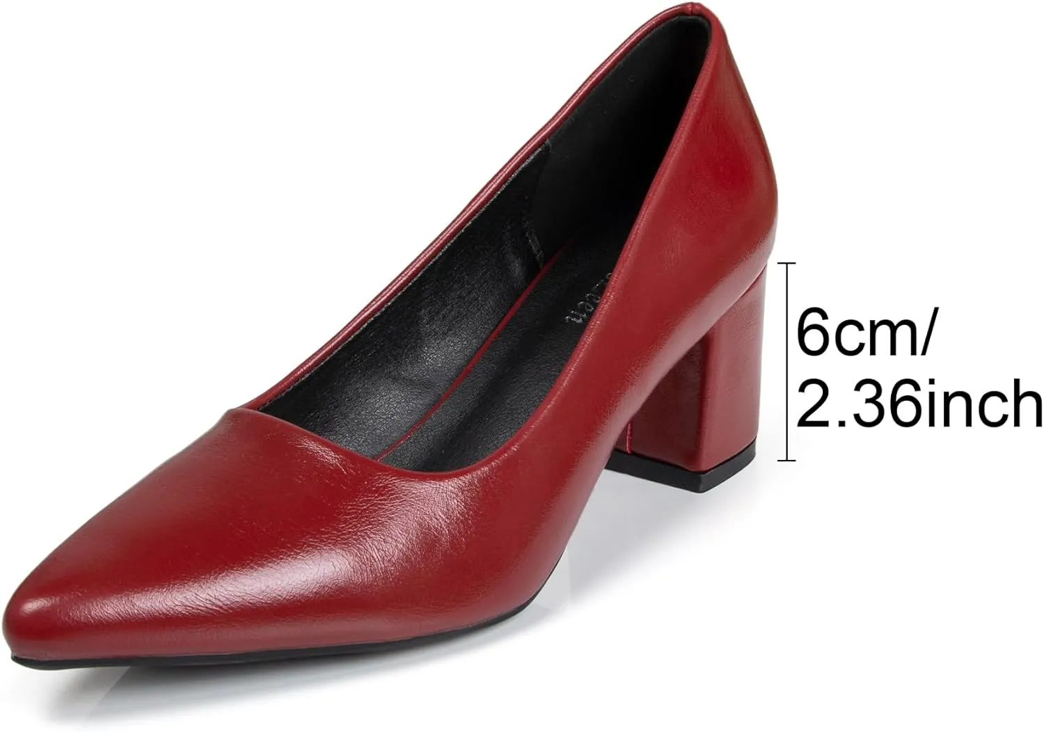 Women's Closed Pointed Toe Work Dress Pumps Low Chunky Patent Leather Office Heels for Women Zebra Pattern Suede Wedding Party Daily Comfy Pump Shoes Slip On 2.36 Inch