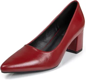 Women's Closed Pointed Toe Work Dress Pumps Low Chunky Patent Leather Office Heels for Women Zebra Pattern Suede Wedding Party Daily Comfy Pump Shoes Slip On 2.36 Inch