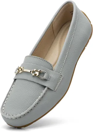 Women's Comfortable & Lightweight Leather Loafers Slip-Ons Driving Mocs Walking Shoes Cute Business Casual Dress Shoes Work Flats for Women
