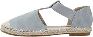 Women's Espadrille Flat Sandals Closed Toe Ankle Wrap,Classic Lace Up Summer Dressy Buckle Strap Comfortable Wide Width Wedge Sandal Simple Suede Espadrilles Flats Slip On Loafers Flat Shoes