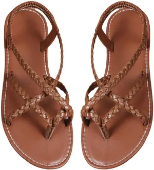 Womens Flat Sandals Strappy Thong Sandals Casual Elastic Strap Flip Flops Slingback Beach Flip Flops