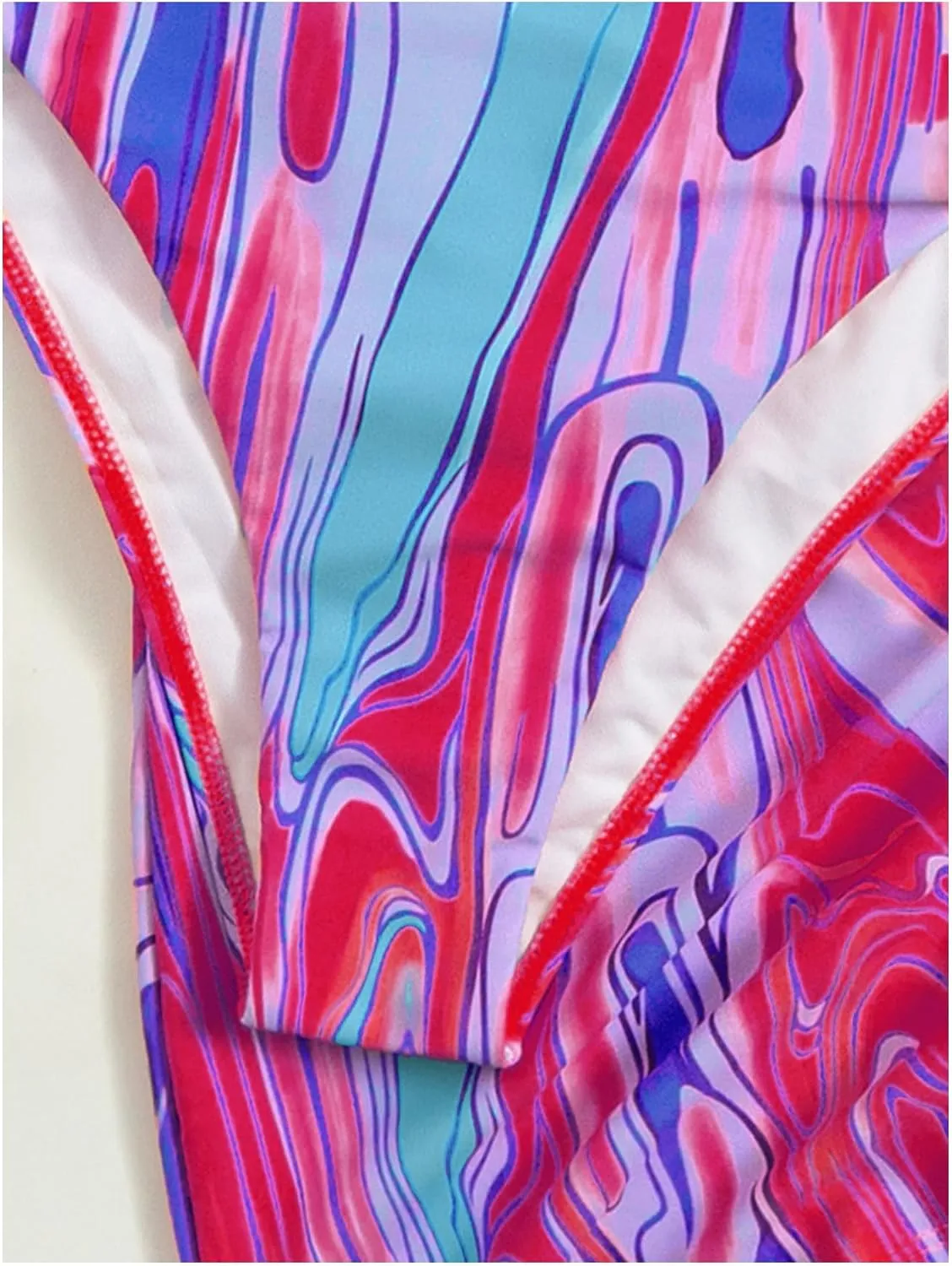 Women's Graphic Strappy Backless V Neck One Piece Swimsuit with Cover Up Beach Skirts Bathing Suit Set