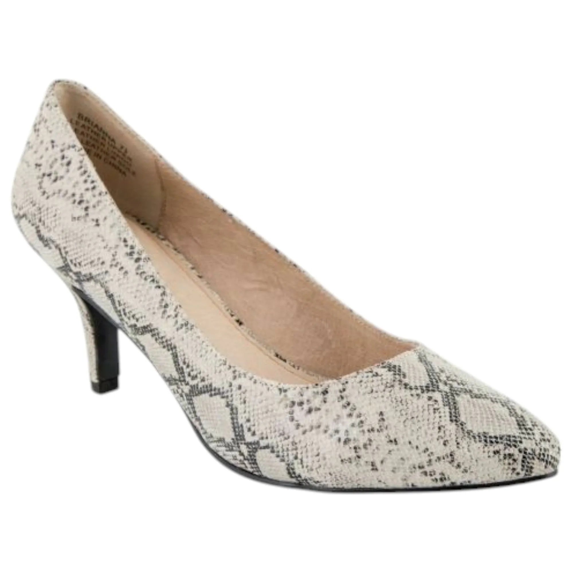Womens Hush Puppies Brianna Taupe Suede Leather Slip On High Heel Heels Shoes