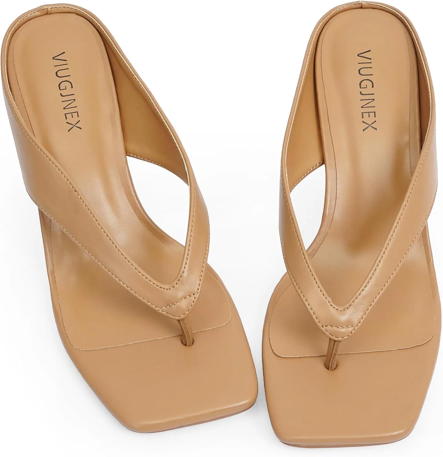 Women’s Kitten Heels Flip Flops Slip On Open Toe Low Heels Thong Square Slide Summer Fashion Party Heeled Dressy Sandals for Women