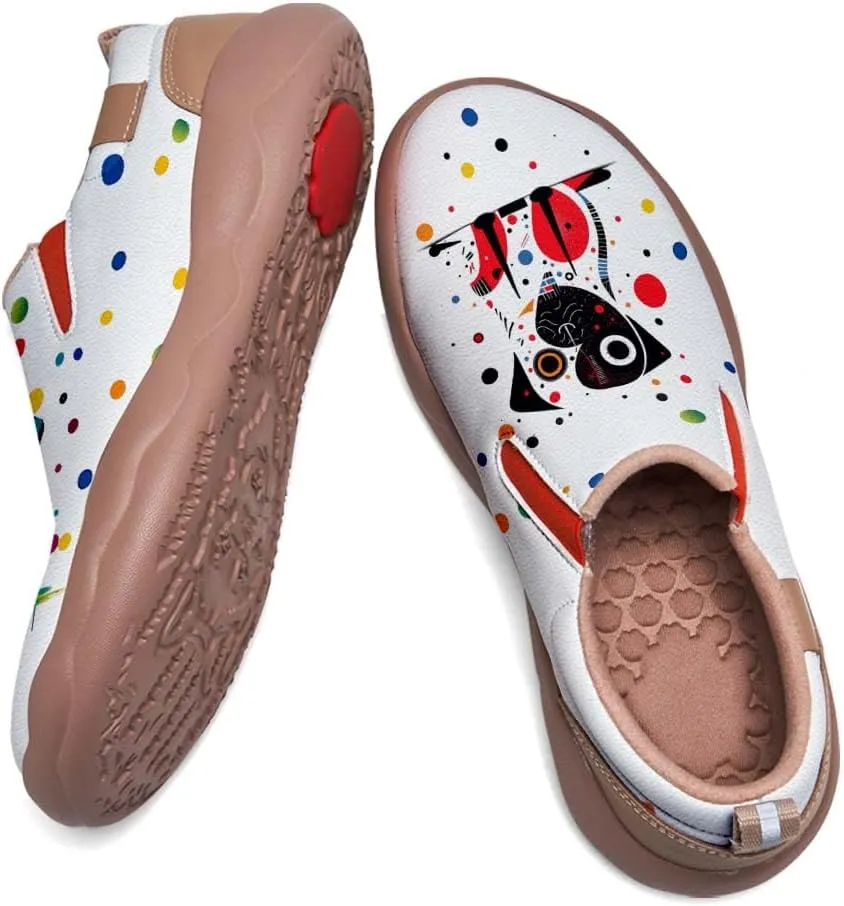 Womens Loafers Comfortable Travel Shoes Slip Ons Walking Lightweight Ladies Cartoon Animal Painted Sneaker
