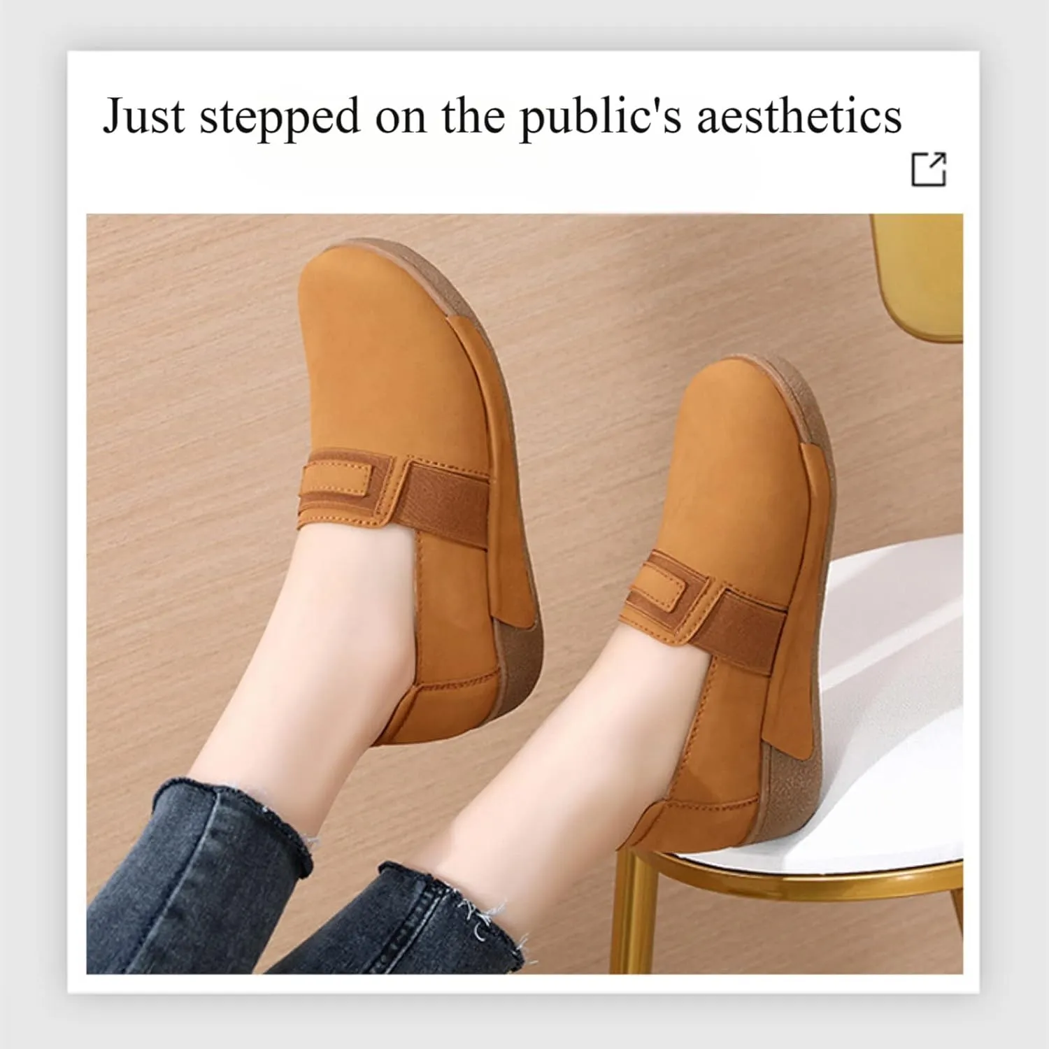 Women's Round Toe Platform Wedge Slip-On Loafers,Comfort Suede Moccasin Low Top Casual Wedge Loafers.