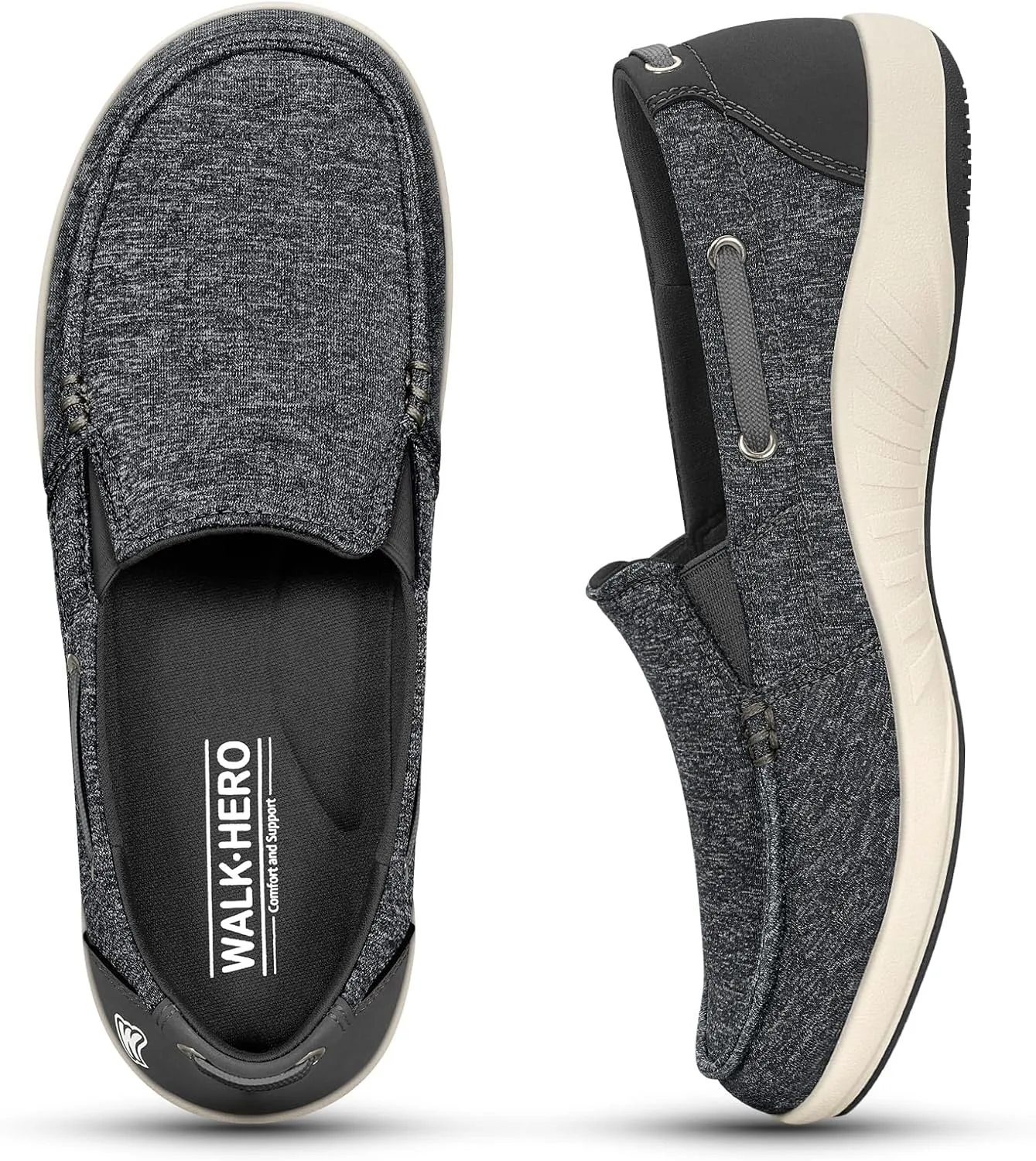 Womens Slip On Shoes - Casual Boat Loafer Shoes for Women with Arch Support - Orthopedic Walking Sneakers for Plantar Fasciitis