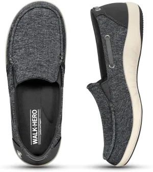 Womens Slip On Shoes - Casual Boat Loafer Shoes for Women with Arch Support - Orthopedic Walking Sneakers for Plantar Fasciitis