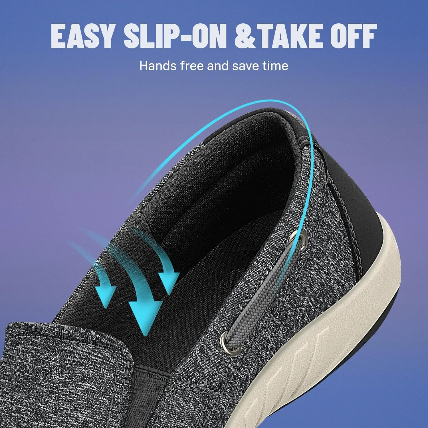 Womens Slip On Shoes - Casual Boat Loafer Shoes for Women with Arch Support - Orthopedic Walking Sneakers for Plantar Fasciitis