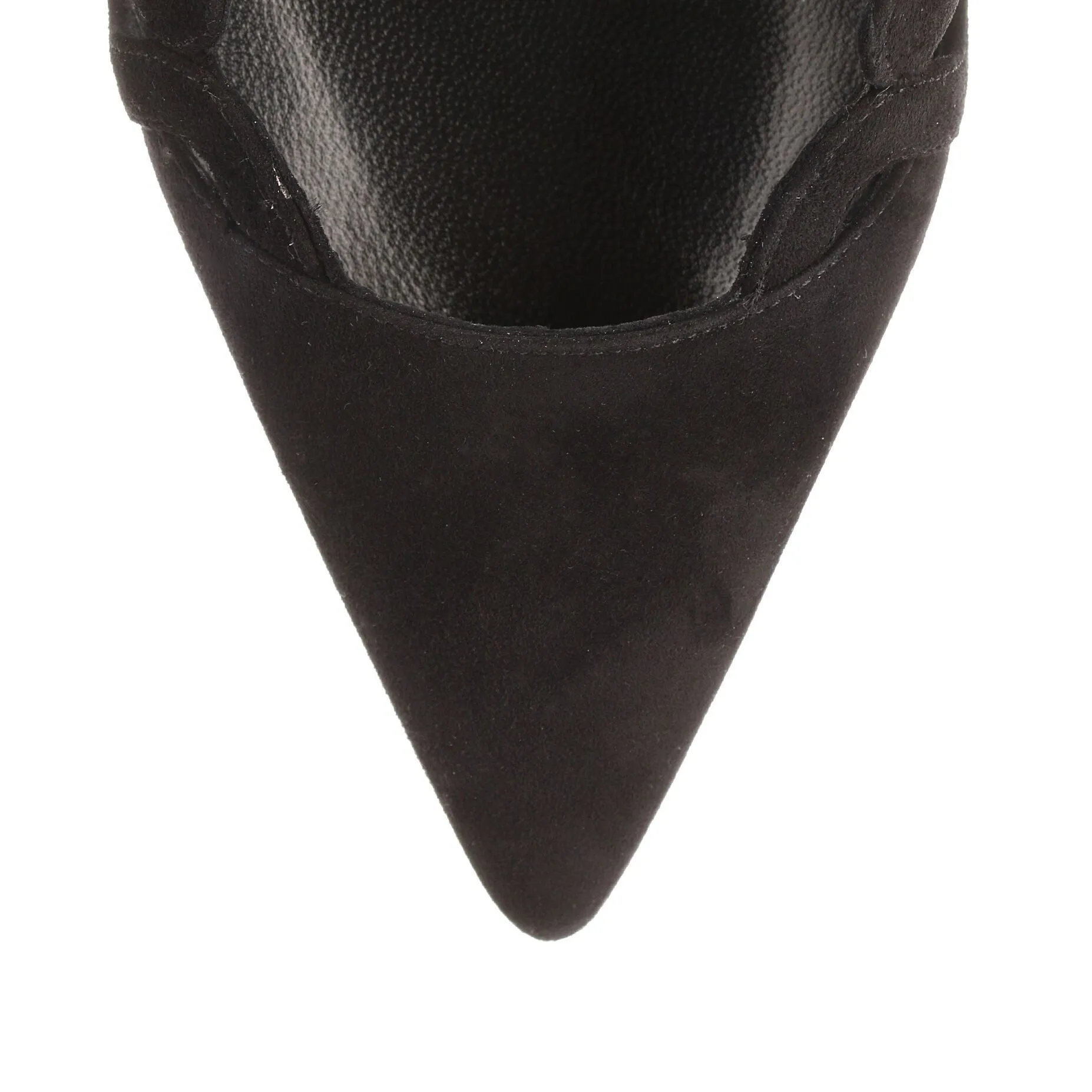 Wonka black suede heart pump