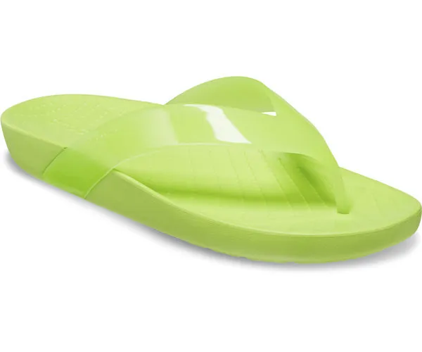 W's Crocs Splash Shine Flip  - Limeade