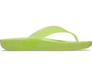 W's Crocs Splash Shine Flip  - Limeade