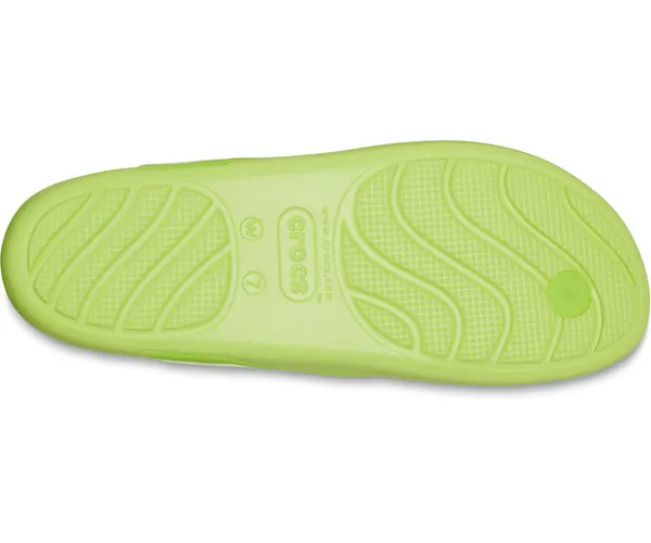 W's Crocs Splash Shine Flip  - Limeade