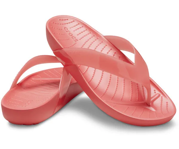 W's Crocs Splash Shine Flip  - Neon Watermelon