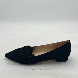 XYD Women Vintage Fringe Dress Flats Pointy Toe Slip On Driver Loafers Low Heels