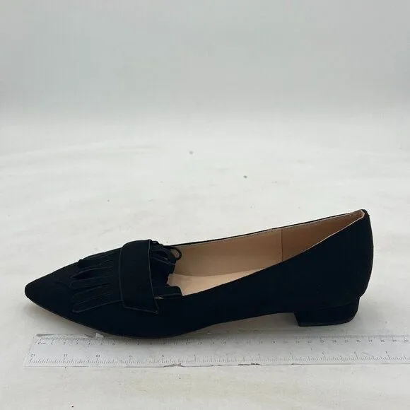 XYD Women Vintage Fringe Dress Flats Pointy Toe Slip On Driver Loafers Low Heels