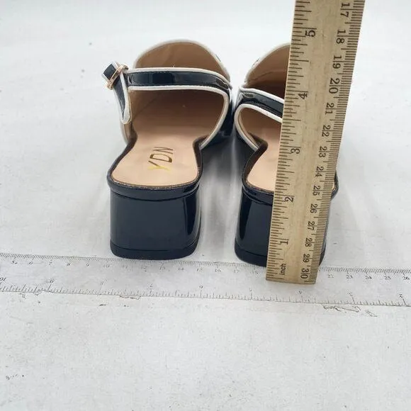 YDN Women Closed Square Toe Block Low Heels Slingback Formal Loafer Dressy Shoes