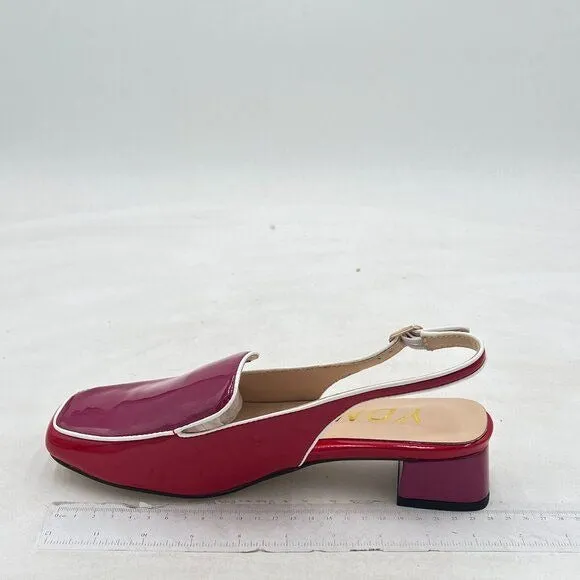 YDN Women Closed Square Toe Block Low Heels Slingback Formal Loafer Dressy Shoes