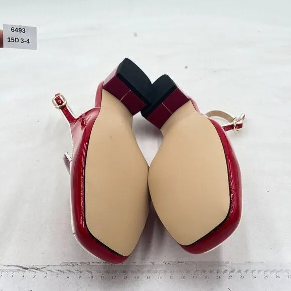 YDN Women Closed Square Toe Block Low Heels Slingback Formal Loafer Dressy Shoes