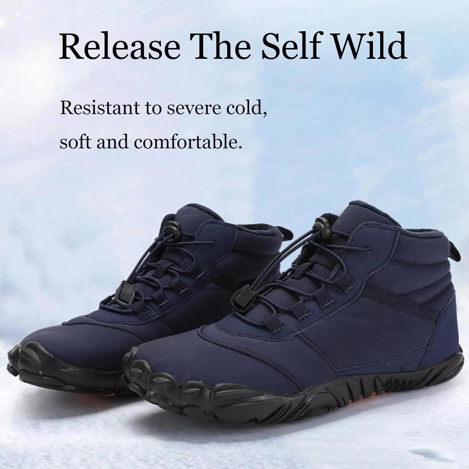 Zeberfi Men Women Warm Lined Snow Boots Winter Trekking Anti-Slip Waterproof Backpacking Boots for Unisex Casual Lightweight Outdoor Hiking Ankle Boot